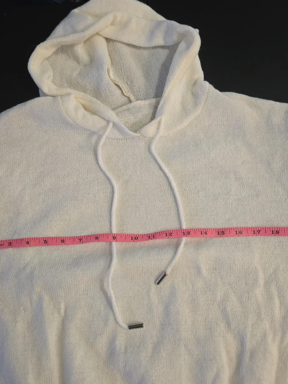 Women's Cream Hooded Knit Sweater - Picture 3 of 5